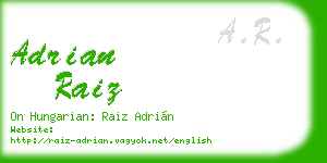 adrian raiz business card