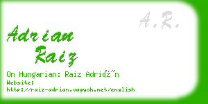 adrian raiz business card